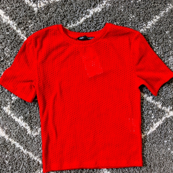 BNWT- Zara knit t-shirt SZ -M - Picture 2 of 6